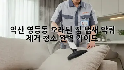 익산 영등동 오래된 집 냄새? 악취 제거 청소 완벽 가이드